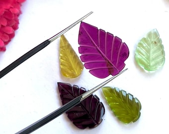 Conjunto de 5 peças de gemas de turmalina natural para confecção de joias (multicoloridas)
