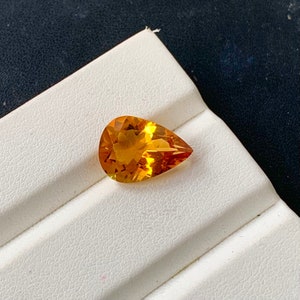 Natural Citrine Pear Shape 14×10MM Faceted gemstone, Top Grade Citrine Faceted Loose gemstone for jewelry making