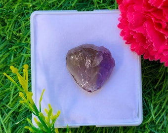 Natural Ametrine Rough Gemstone, 35 Carats Untreated Raw Bi-Color Stone