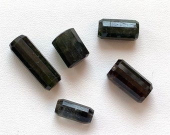 Natural Tourmaline, Tourmaline pencil, Tourmaline Stick, loose Gemstone, 11mm-15mm Black Color Long Tourmaline for Jewelry making