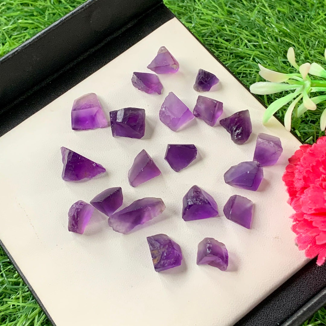 Natural Amethyst Rough. 9mm-19mm 20 Pieces High Quality Untreated ...