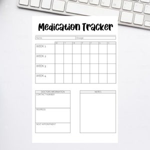 ADHD, ADD Medication tracker | medication planner/ tracker