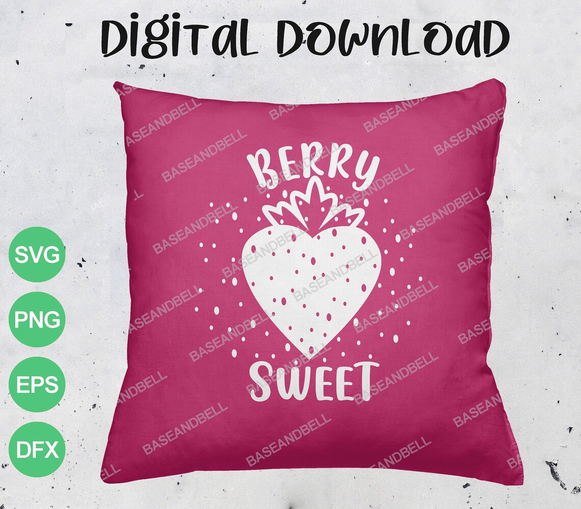 Download Berry Sweet Simple Digital SVG Strawberry Download File | Etsy