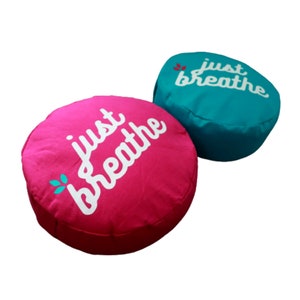 Zafu Meditation Cushion 13&quot; Round Yoga Pillow Buckwheat Fill