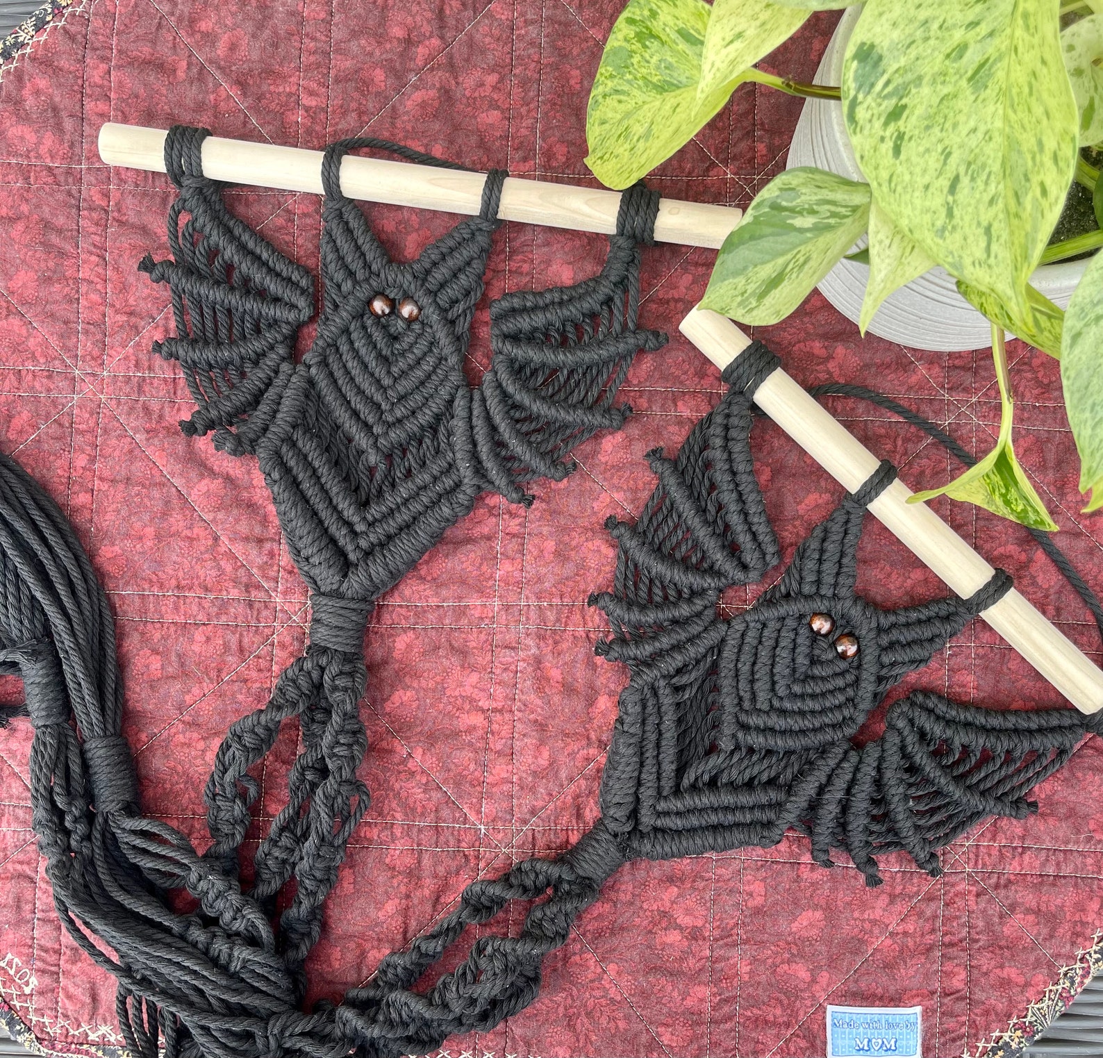 Macrame Bat 3inone Tutorial Pattern Bat Wall Hanging Shelf Etsy UK