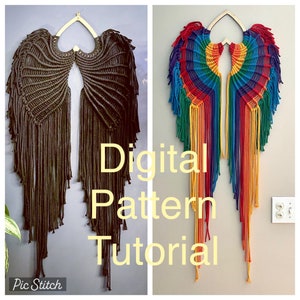 Macrame Angel wings digital download pattern tutorial