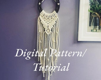 Macrame horseshoe digital download pattern tutorial