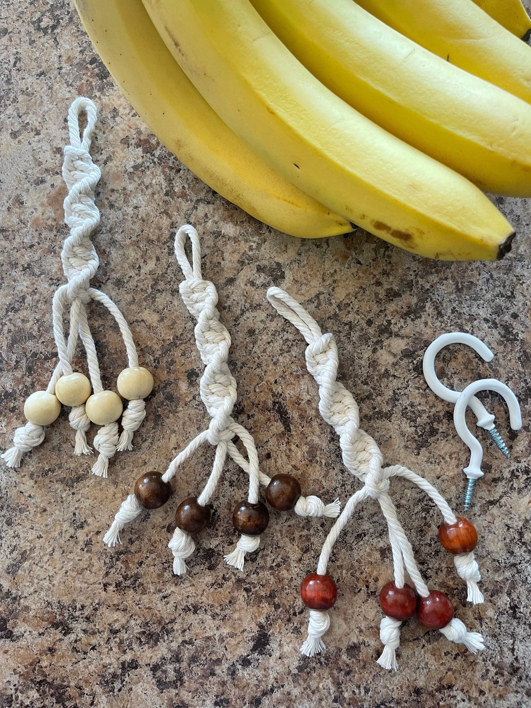 Macrame Banana Hanger With Hook Included Kitchen Storage Etsy