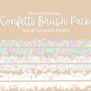 Confetti Procreate Brushset | 3 Lettering Procreate Brush | Procreate Brush Pack | Procreate Brush Bundle | Procreate Tools