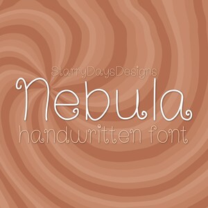 Nebula Handwritten Font | Boho Font | Cursive Font | Cricut Font | Procreate Font | Aesthetic Font | Font for Cricut | Font Design | Fonts