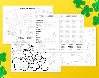 St. Patrick’s Day Coloring Pages | Activity Pages for Kids | Digital Printables