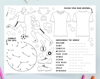 Soccer Coloring Page | Soccer Activity Page | Digital Printable | Sports Coloring Page for Kids