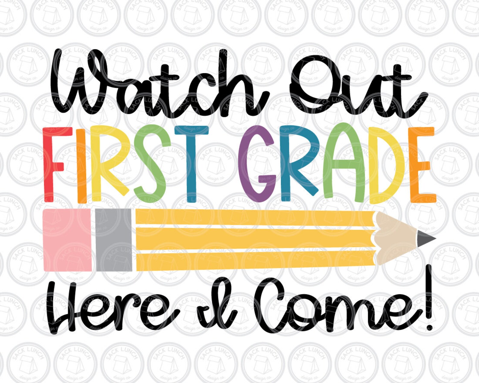 Watch Out First Grade Here I Come SVG First Day of School | Etsy
