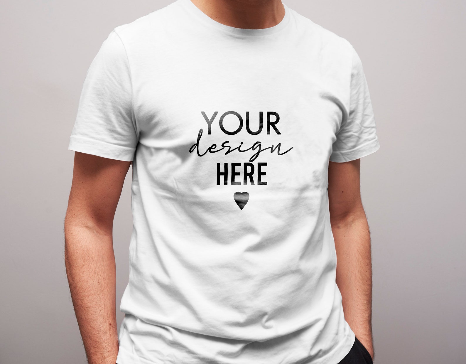 Download T-Shirt Mockup Mens Shirt Design White T-shirt Mock-Up | Etsy