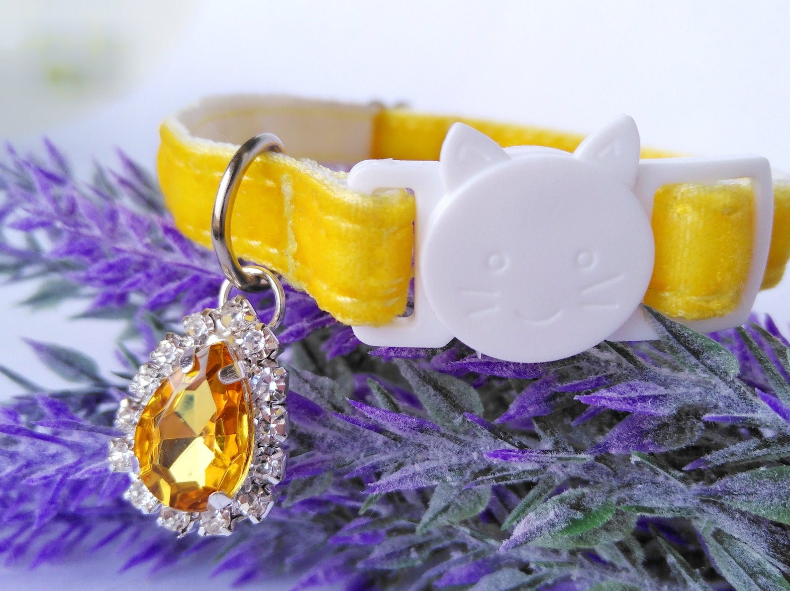 Bling cat collar Crystal princess cat collar Marigold cat Etsy