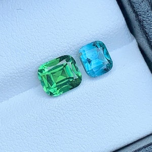 2.40 Cts, Chrome Green And Blue Tourmaline For Ring.