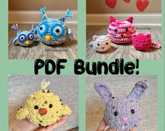 PATTERN* Bundle of 6 Pomsie Crochet Patterns