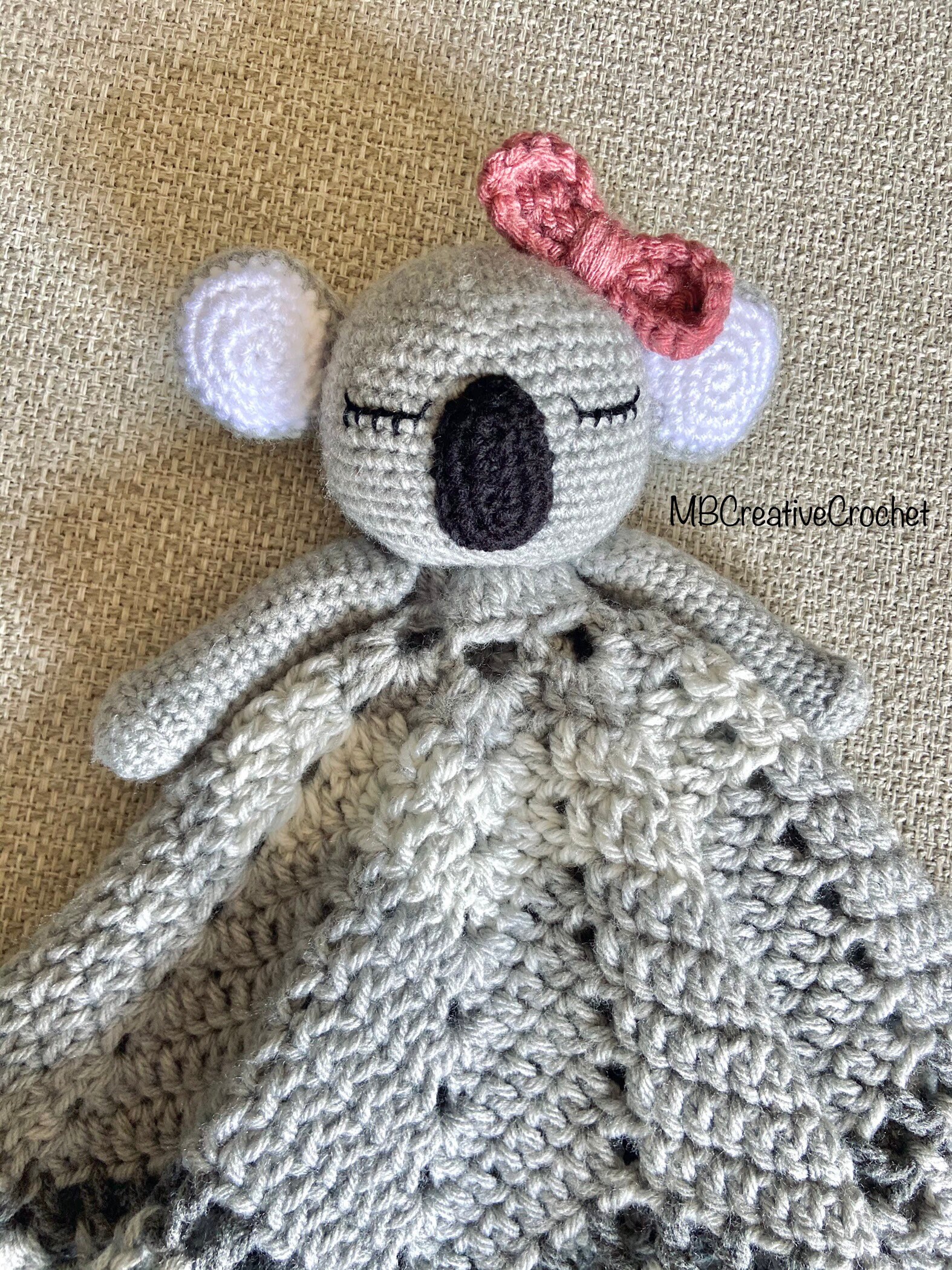 PATTERN ONLY Crochet Koala Lovey Security Blanket PATTERN Etsy