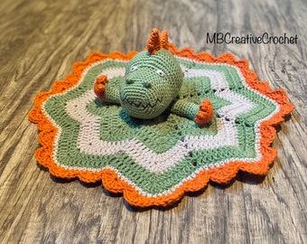 PATROON* Gehaakt PATROON van dinosaurusachtige veiligheidsdeken. dekbed/babydeken