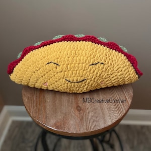 PATTERN* Taco Pillow Crochet PDF pattern - no sew -