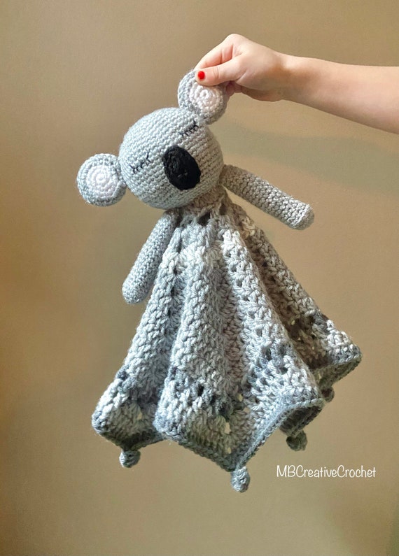 PATTERN Crochet Koala Lovey Security Blanket PATTERN ONLY Comforter Baby Shower Gift Etsy Canada