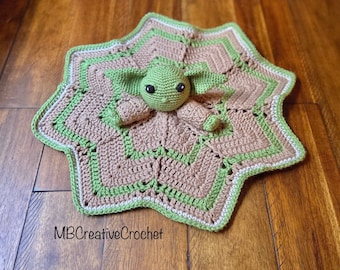 PATRÓN* Patrón de crochet de manta de seguridad para bebé extraterrestre - edredón - amigurumi