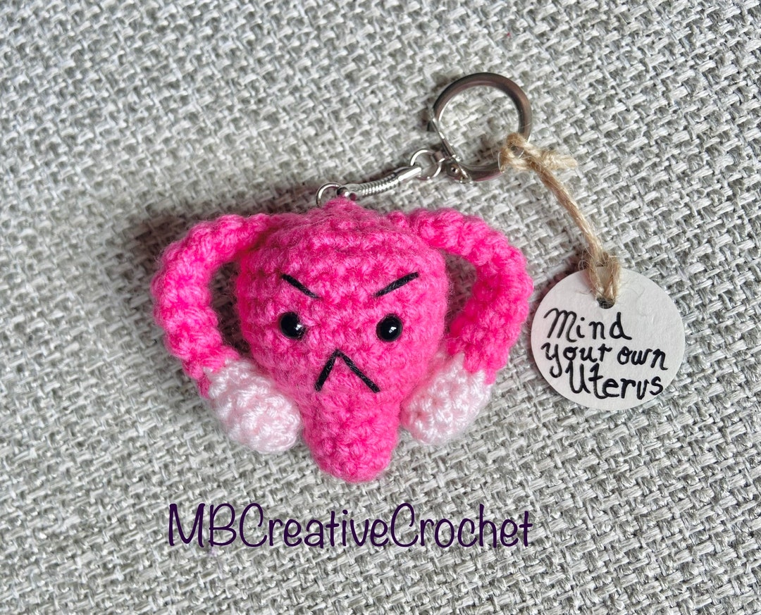 PATTERN Mini Uterus Crochet Pattern Keychain Plushie Worsted Yarn Etsy