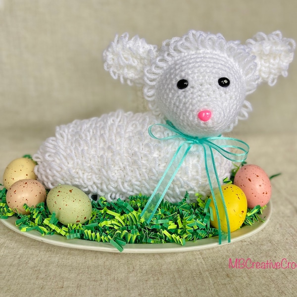 PATTERN* crochet Easter Lamb Cake PATTERN - lamb amigurumi - easter centerpiece