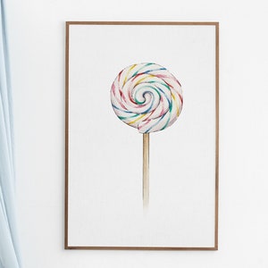 Lollipop Candy Art Print: Sweet Wall Decor (Digital Download)