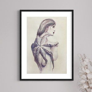 Printable poster Twined Girl Print, Modern Woman Art Print