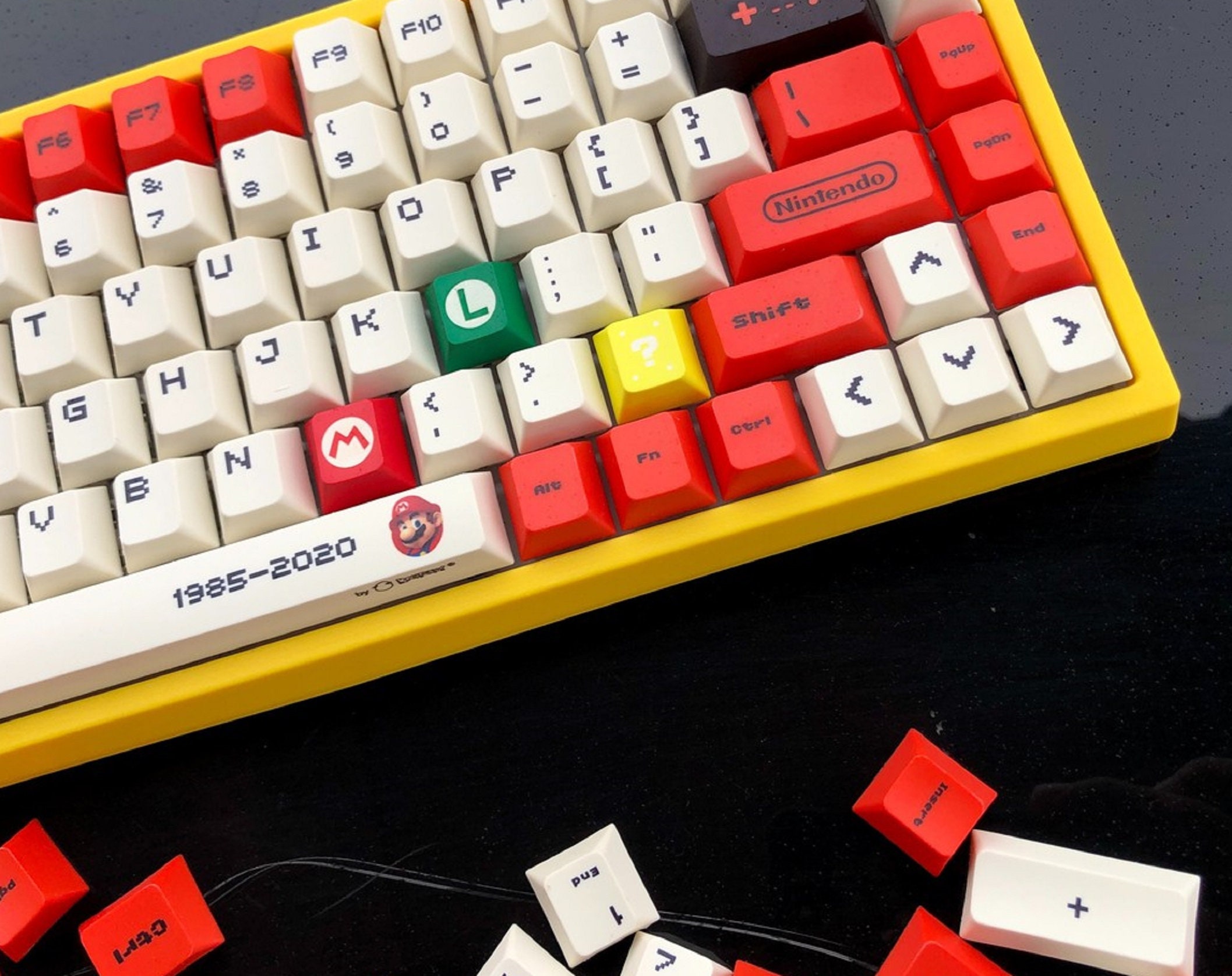 Mario game keycap set full 120 keycaps Cherry profile Etsy