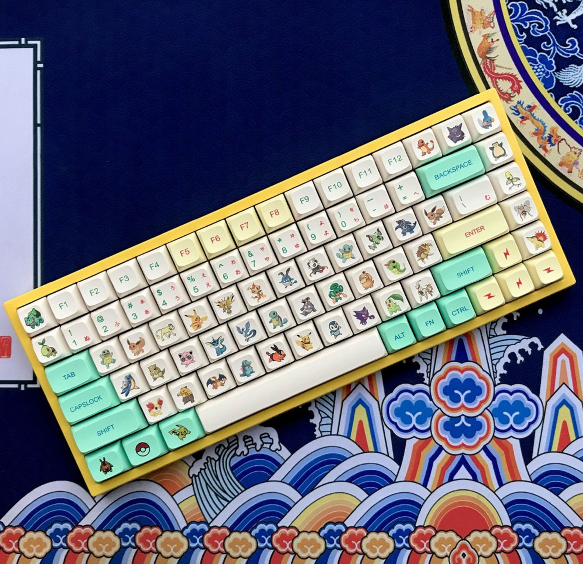 Pokemon keycap set full 162 XDA profile keycaps PBT Etsy