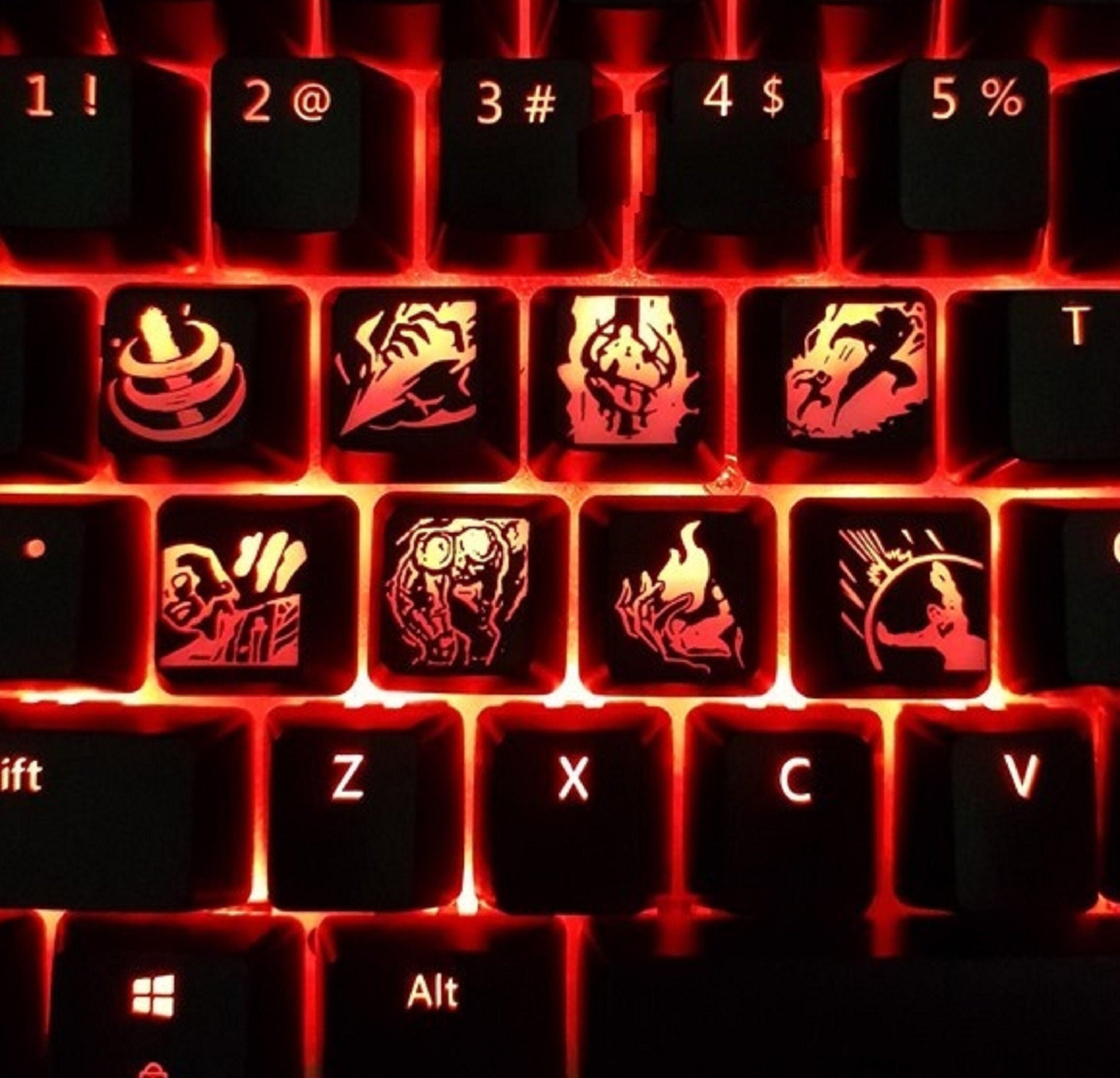 LOL spell keycap League of Legends skill keycap ABS laser Etsy