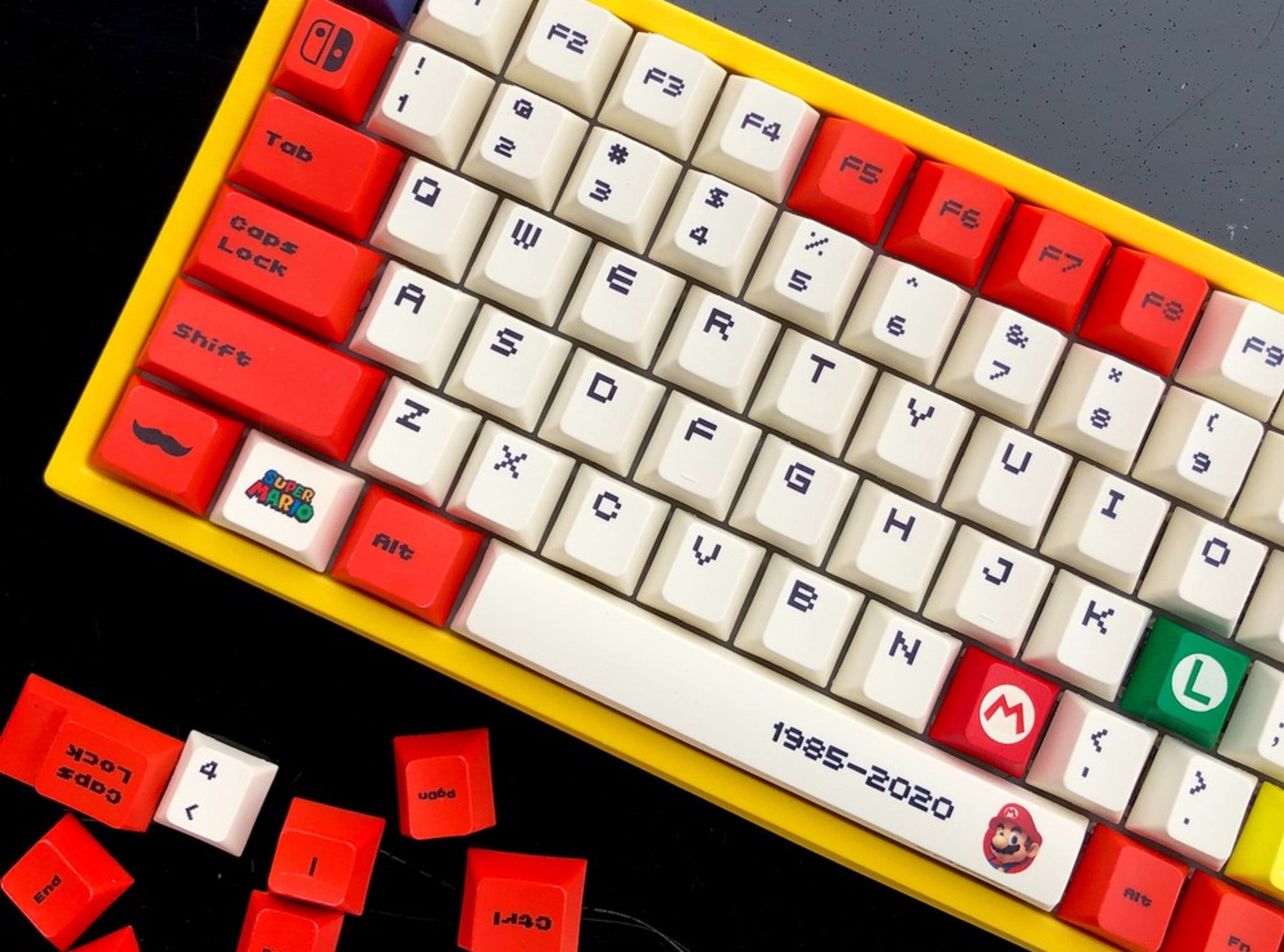 Mario game keycap set full 120 keycaps Cherry profile Etsy