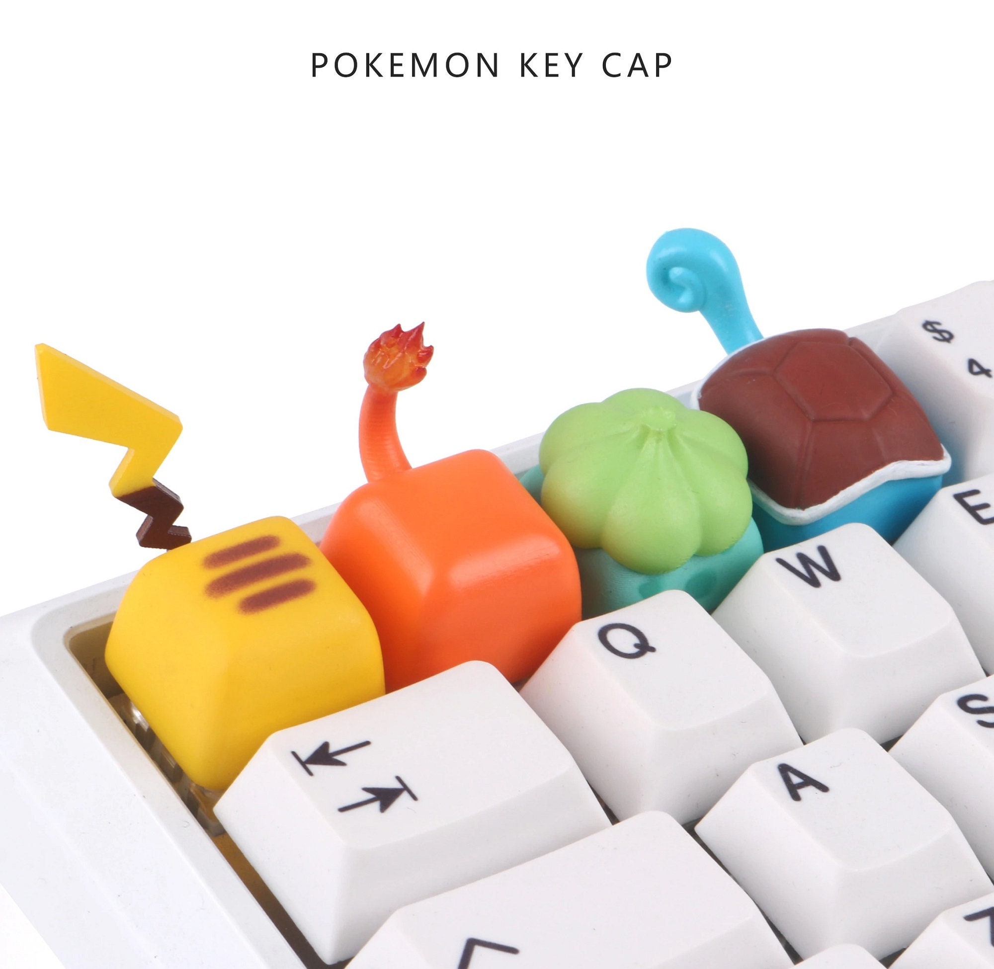 Pokemon artisan resin keycaps Pikachu keycap Charmander Etsy