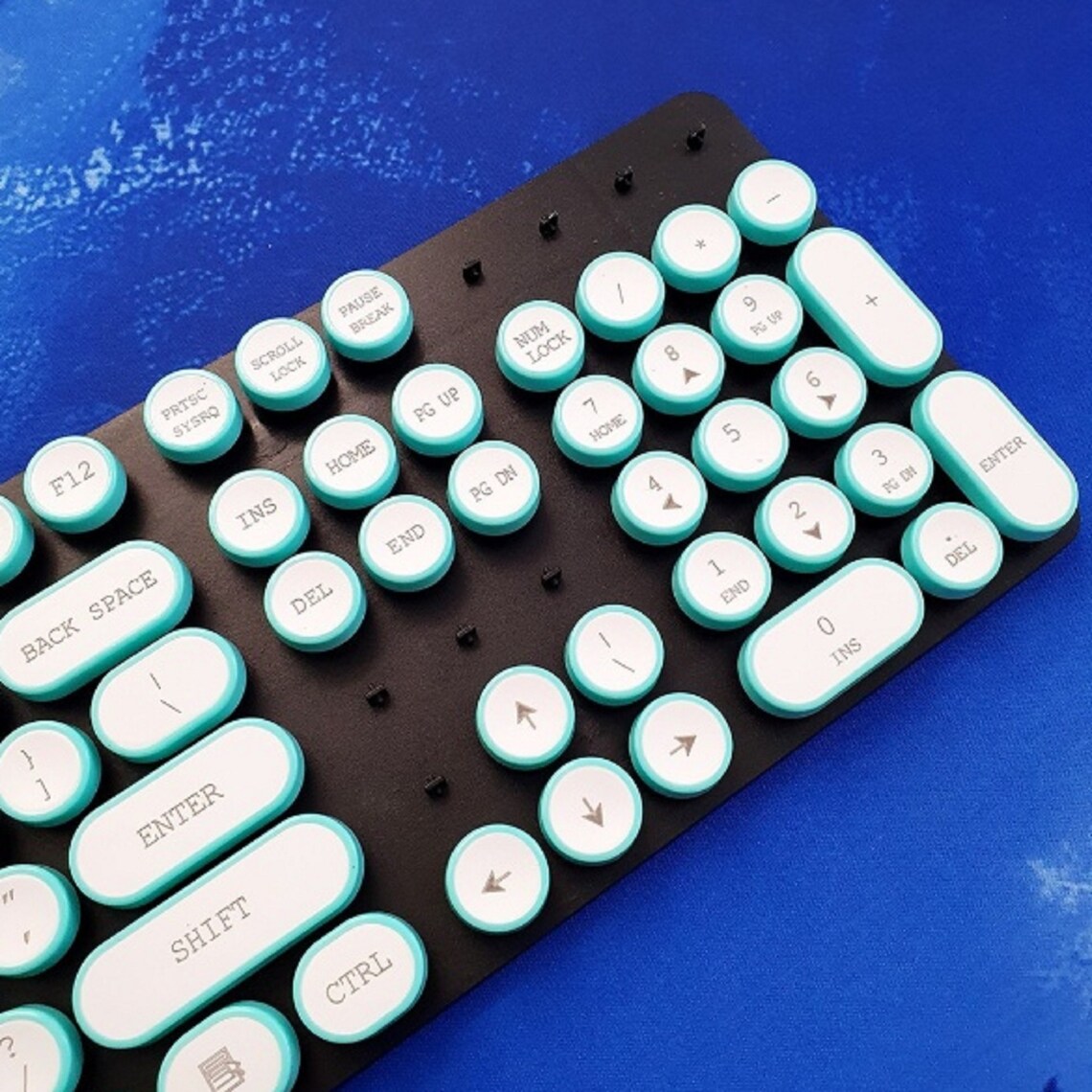 Cute typewriter keycap full set 104 keycaps Round keycap Etsy