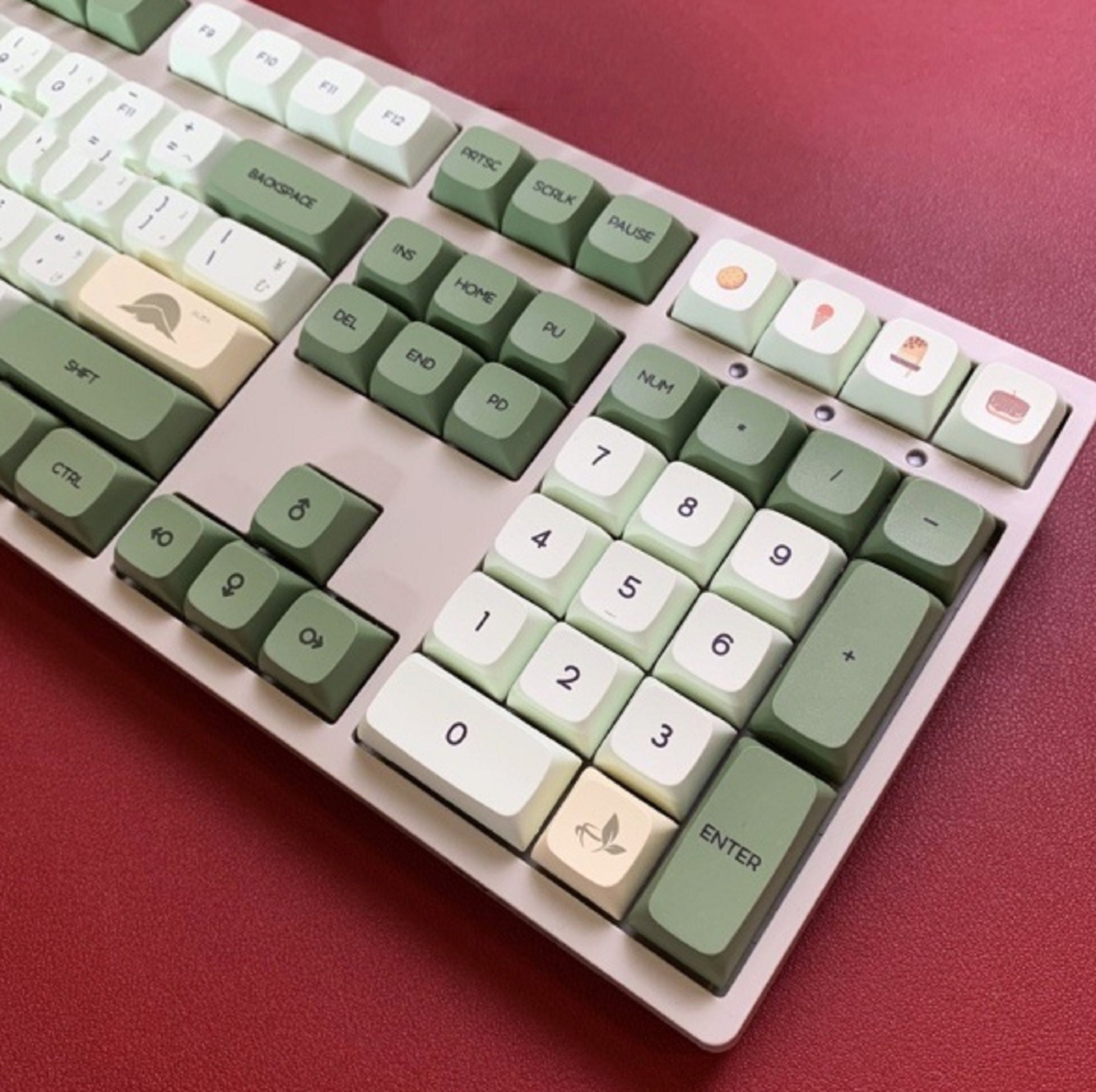 Matcha keycap set / Incluido 124 keycaps / PBT dye sub XDA Etsy