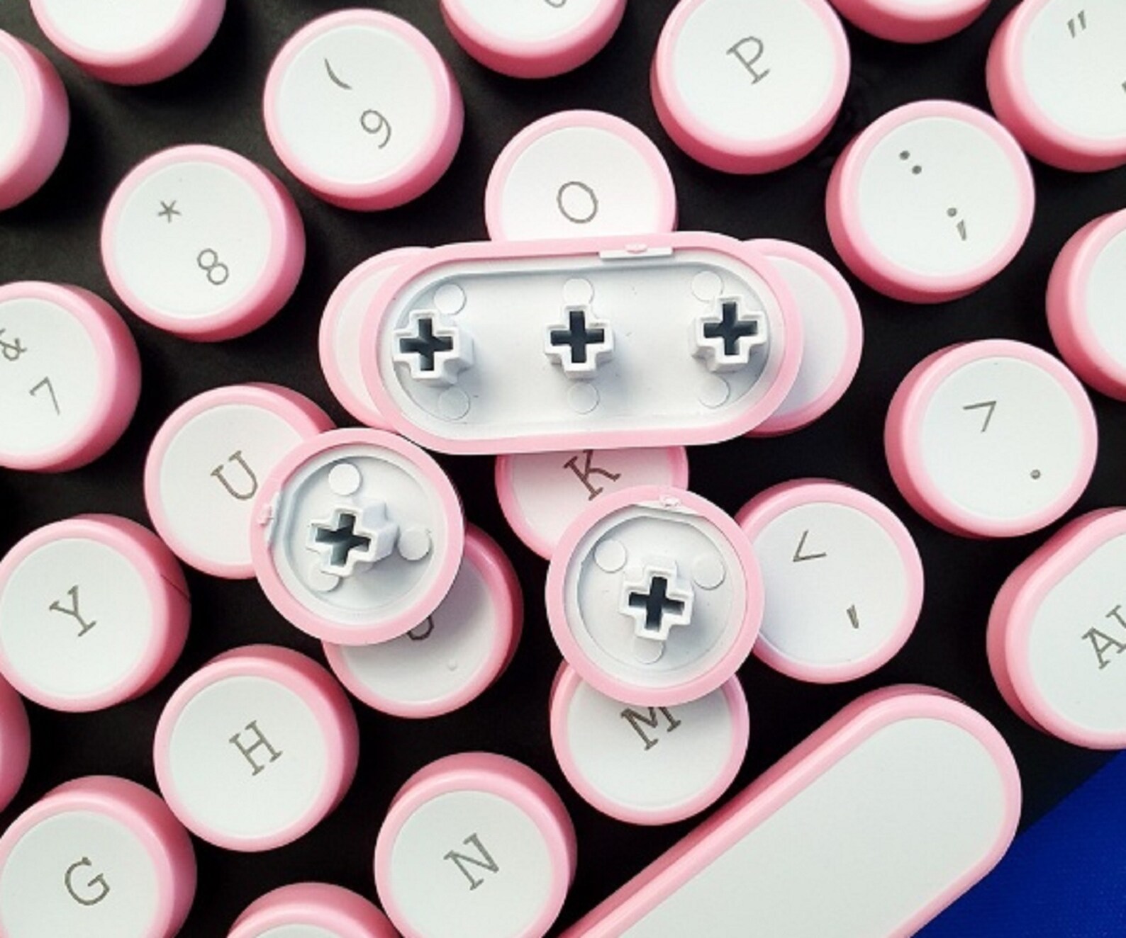 Cute typewriter keycap full set 104 keycaps Round keycap Etsy