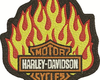 Harley Davidson Logo 2 Wings Embroidered Patch Iron On -  Canada