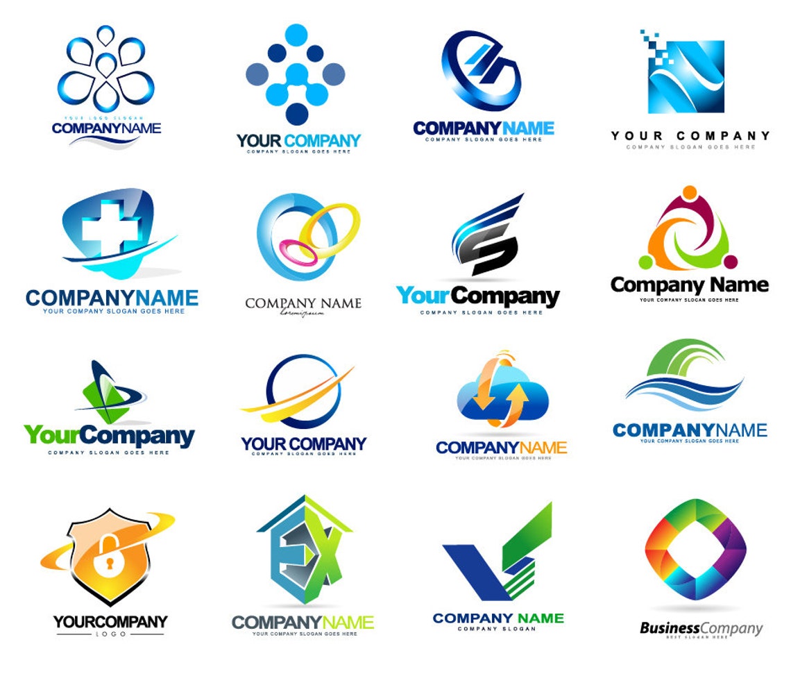 Conjunto de diseño de logotipos corporativos