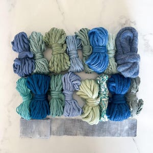 Webfaserset Deep Blue Sea, reines Wollgarn, Webfaserset, Merinowolle, bunter Kammzug, wollmix