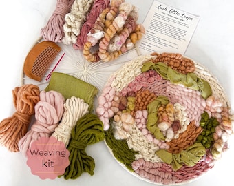 Circle Weaving Kit, Fairy Garden Weaving Fiber Pack, knutselpakket voor volwassenen, handweefgetouw, cottagecore decor, verjaardagscadeau voor crafter