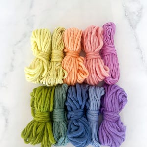 Webfaser Paket Regenbogen, Webset, Makramee-Baumwollgarn, Webzubehör, Baumwollgarn, Geschenk für Bastelliebhaber, Merinowolle, Kunstgarn