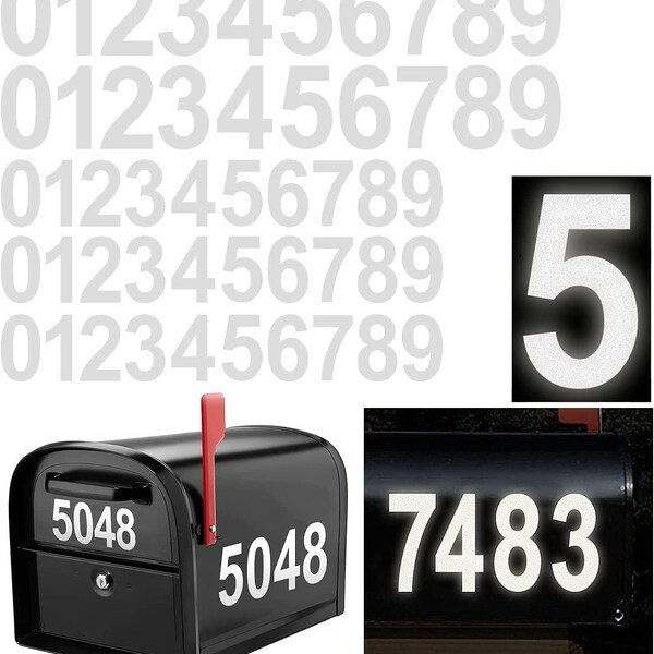 4” Reflective Mailbox Numbers Etsy