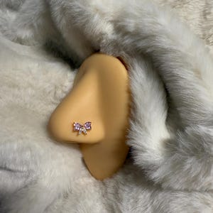 Ribbon Nose Ring PLUS FREE diamond plug