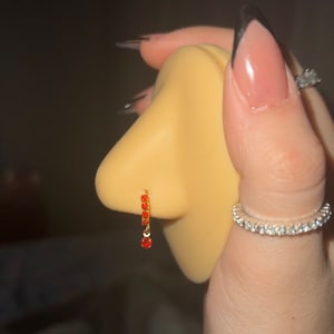 Dangle nose ring PLUS FREE Diamond Plug