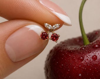 Cherry Nose Plug + FREE Diamond Stud