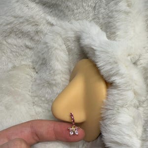 Dangle Nose Ring PLUS FREE Diamond Plug