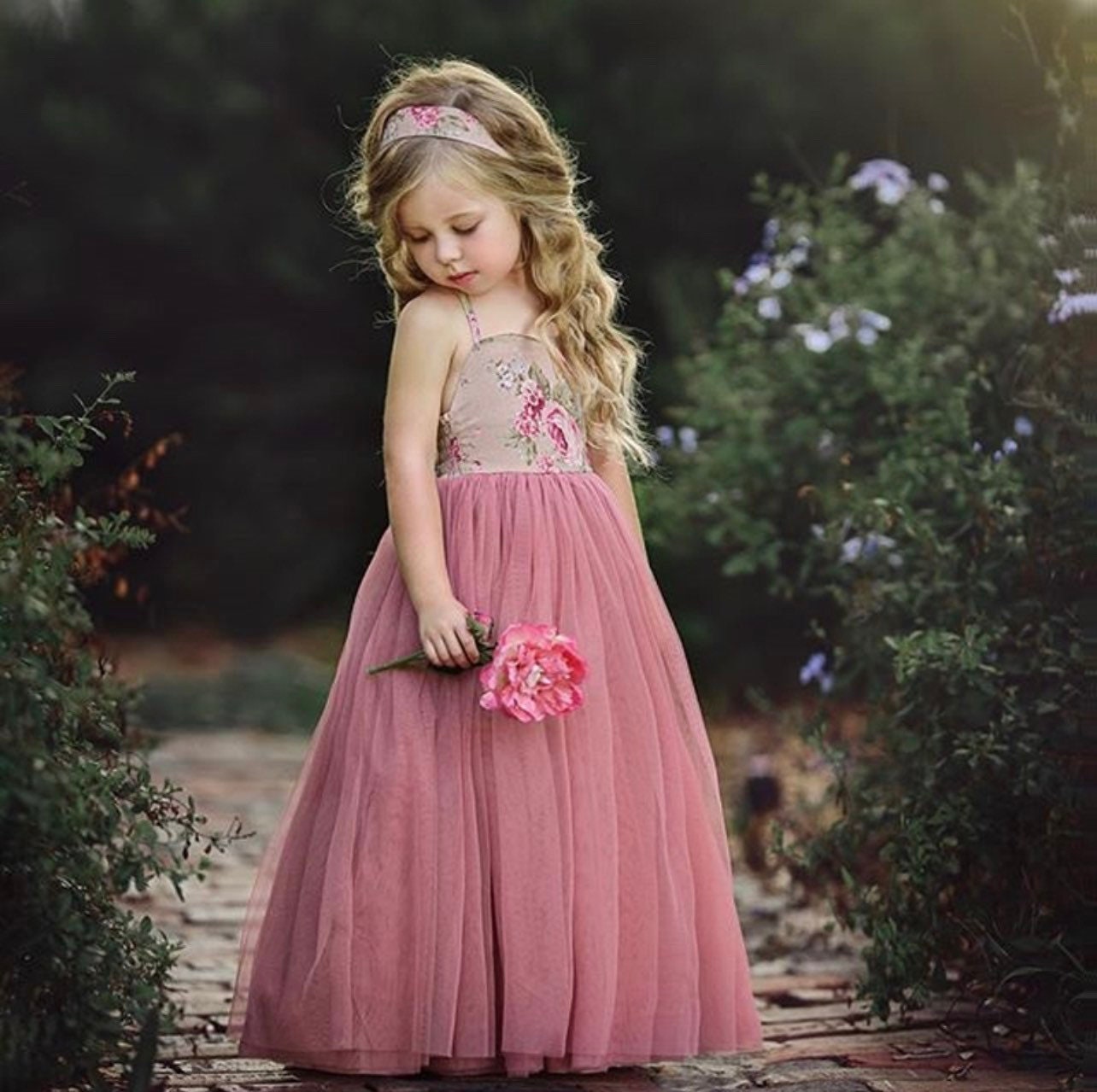 Floral Flower Girl Dress Wedding Dress Photoshoot Dress - Etsy Canada