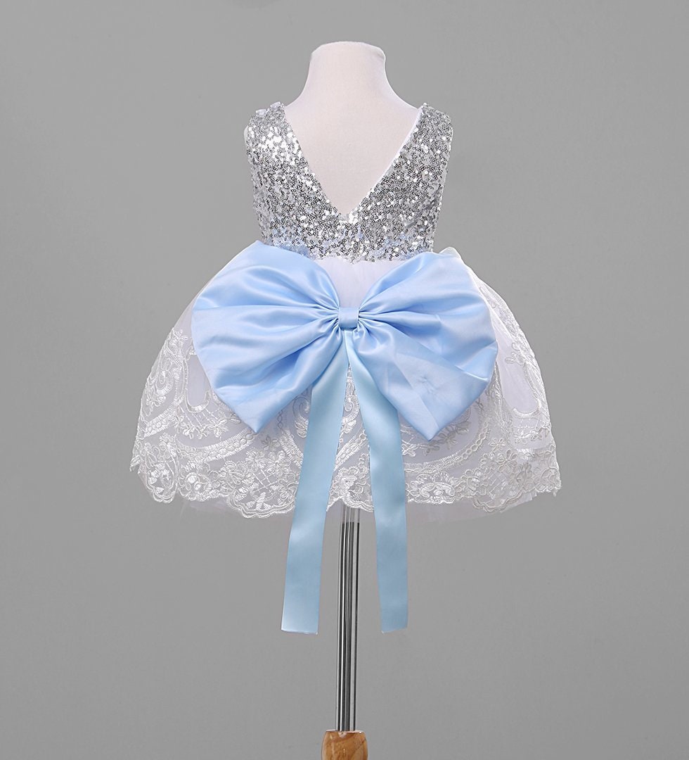 Mini Sequins Bow Knot Formal Dress/ Flower-girl Dress/first - Etsy
